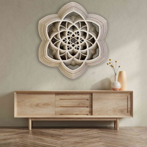 3D obraz Sentop Mandala pokoja prírodná až 90 x 100 cm