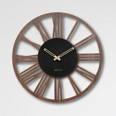 Wall Clock Roman Numerals - Walnut wenge