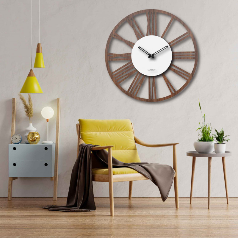 Wall Clock Roman Numerals - Walnut wenge