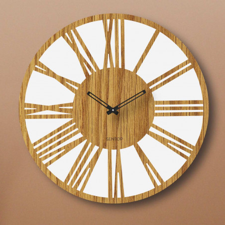 Wooden wall clock Roman numerals - Sentop | HDFK029 | oak