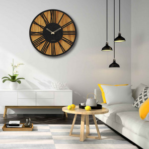 Wooden wall clock Roman numerals - Sentop | HDFK029 | oak 2