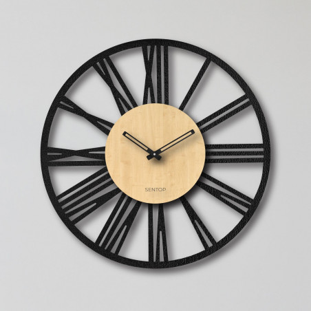 Wooden wall clock Roman numerals - Sentop | maple