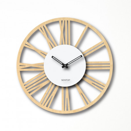 Wooden wall clock Roman numerals - Sentop | maple