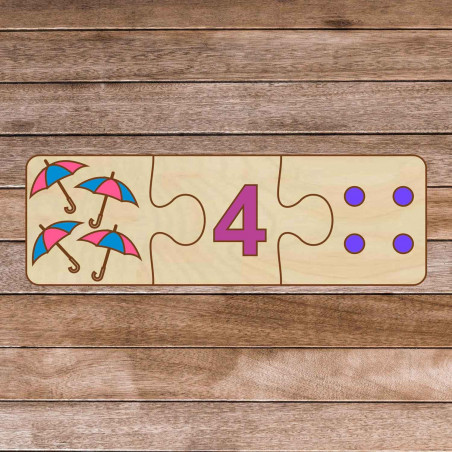 Children's wooden puzzle - Three-piece puzzle 30 pieces | GOLBIT