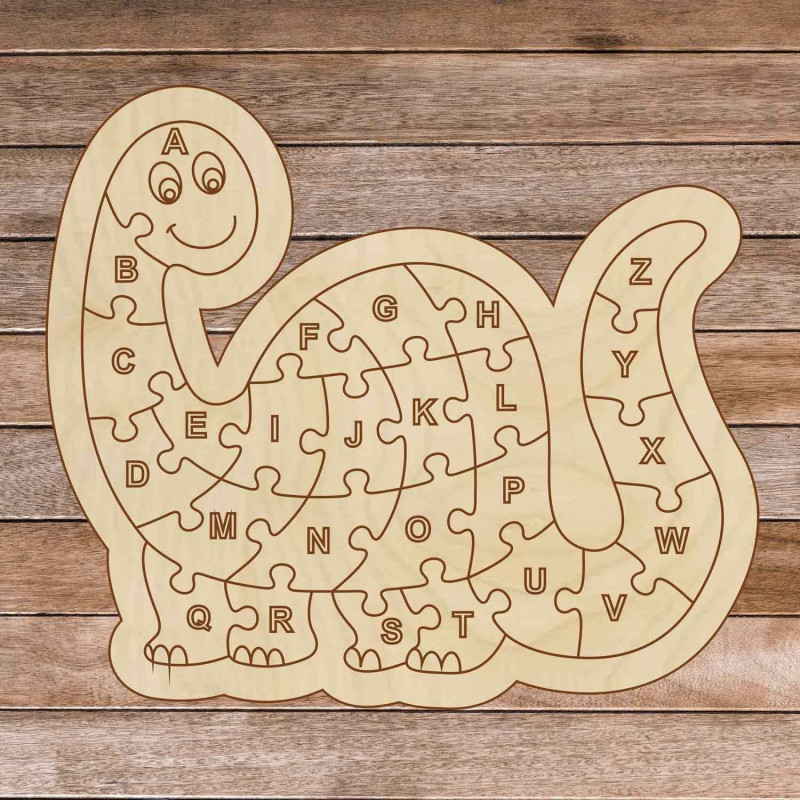 Children's wooden puzzle - Dinosaur and...