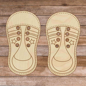 Montessori children's wooden shoe - Tie me! 1pc | SENTOP 2