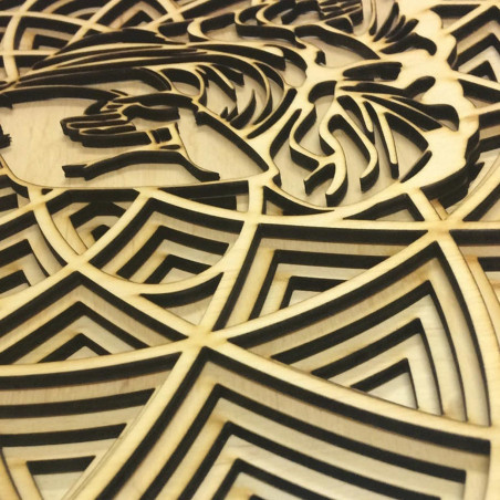 3D painting on the wall - Sentop | Mandala Buddha | 90 x 90 cm wooden