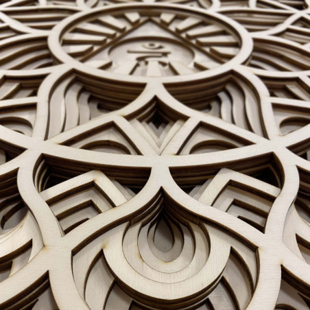 excellent wooden wall painting I Mandala of communication excellent wooden wall painting I Mandala of communication