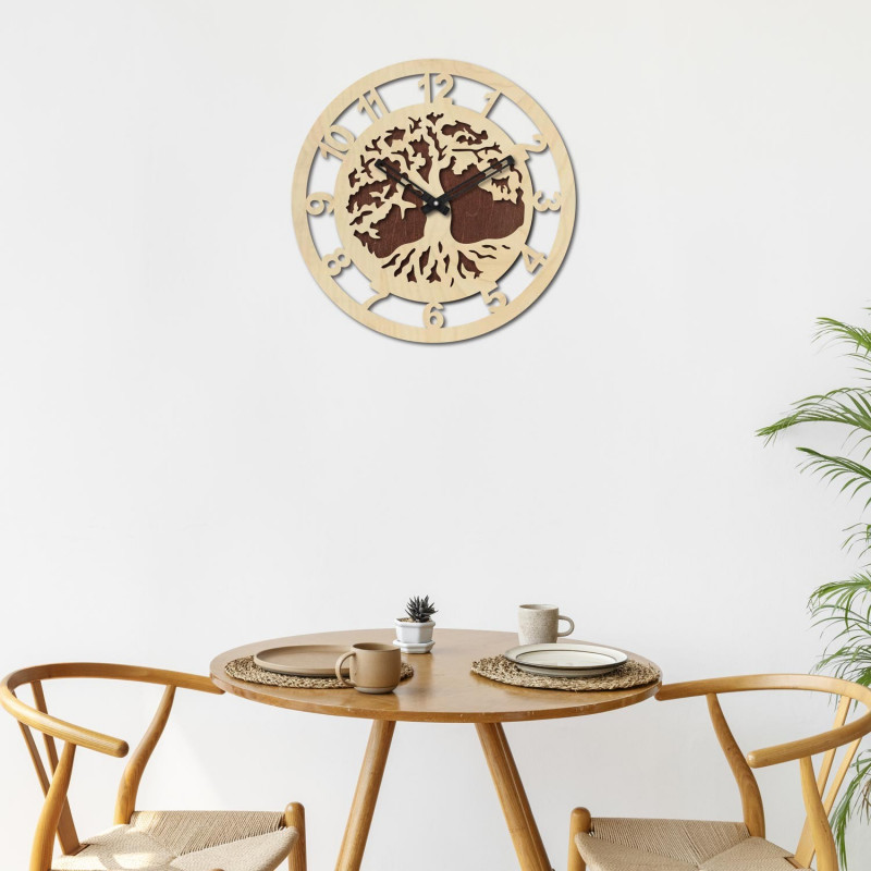 Wall clock tree Arabic numerals - ALECHELY