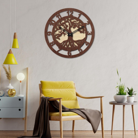 Wall clock tree Arabic numerals - ALECHELY