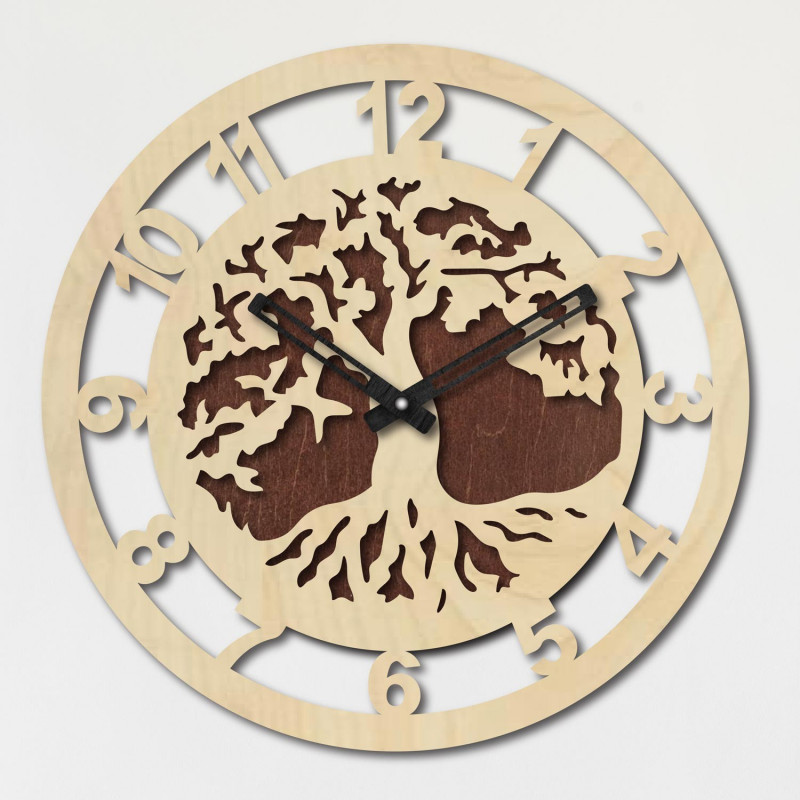 Wall clock tree Arabic numerals - ALECHELY
