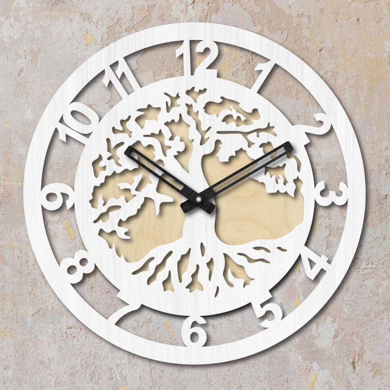 Wall clock tree Arabic numerals - ALECHELY
