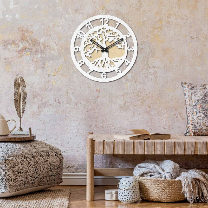 Wall clock tree Arabic numerals - ALECHELY