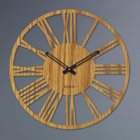 Clock on the wall of Roman numerals - Sentop | HDFK035 | wooden