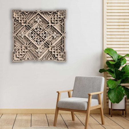 Exclusive mandala wall painting 3D square - KREJDER