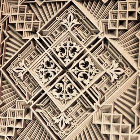Exclusive mandala wall painting 3D square - KREJDER