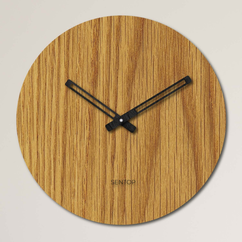 Wooden wall clock - maple, oak, walnut, beech