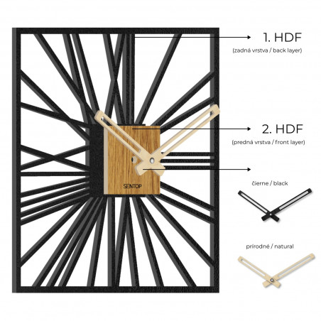 Wooden wall clock - Sentop | HDFK038 | Oak