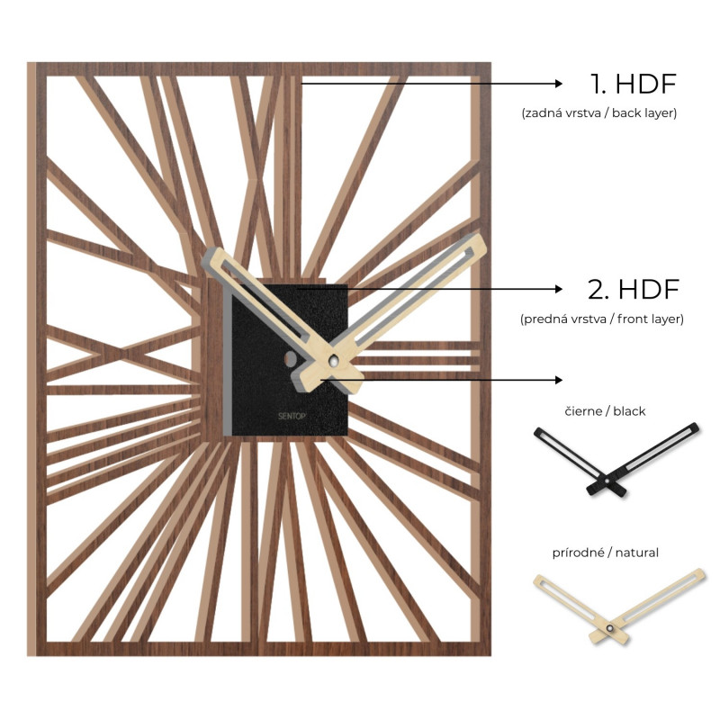 Wooden wall clock | HDFK038 | wenge walnut