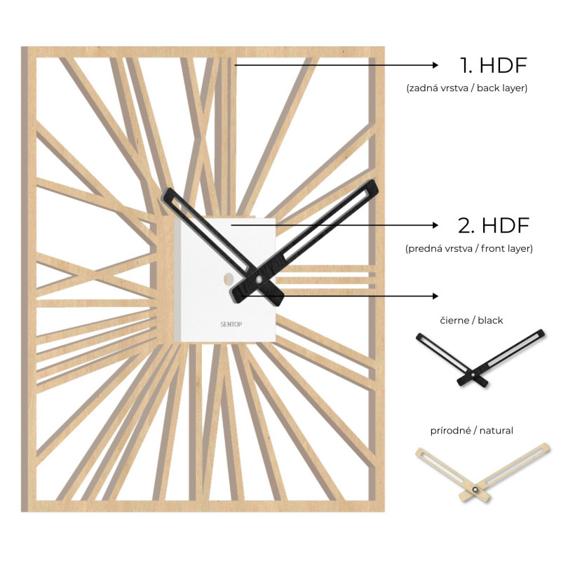 Wooden wall clock - Sentop | HDFK038 | maple