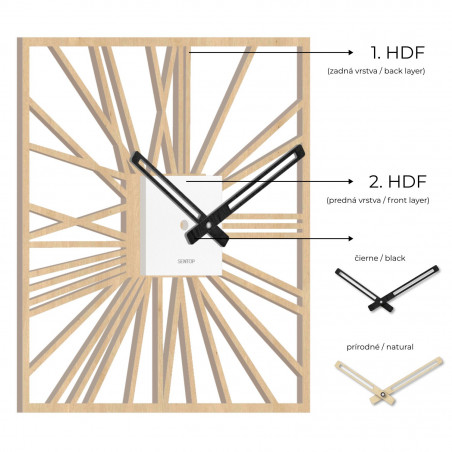 Wooden wall clock - Sentop | HDFK038 | maple
