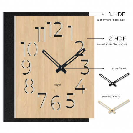 Wooden wall clock - Sentop | HDFK024 | maple