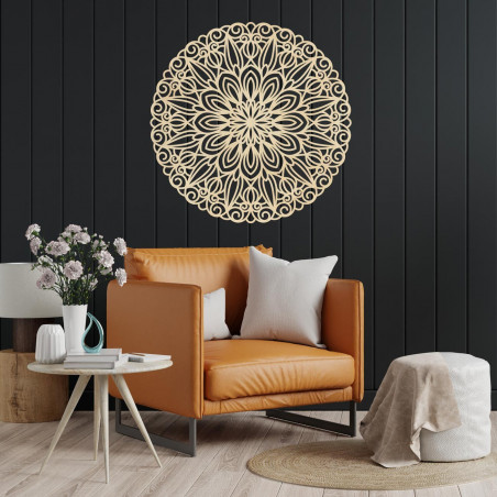 Laser Cut Plywood Mandala: Wood Wall Art Decor - SOFIS