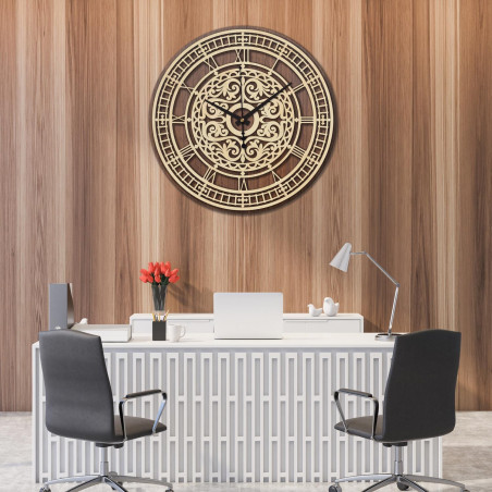 Elegant wooden wall clock - Sentop | PR0463 | double layer