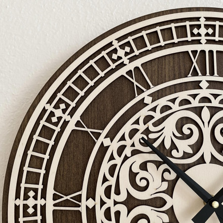 Elegant wooden wall clock - Sentop | PR0463 | double layer