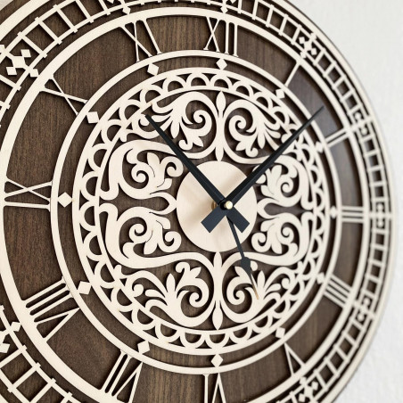 Elegant wooden wall clock - Sentop | PR0463 | double layer