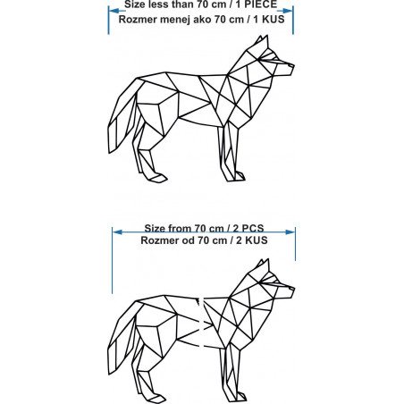 Geometric wall painting wolf - YEARS