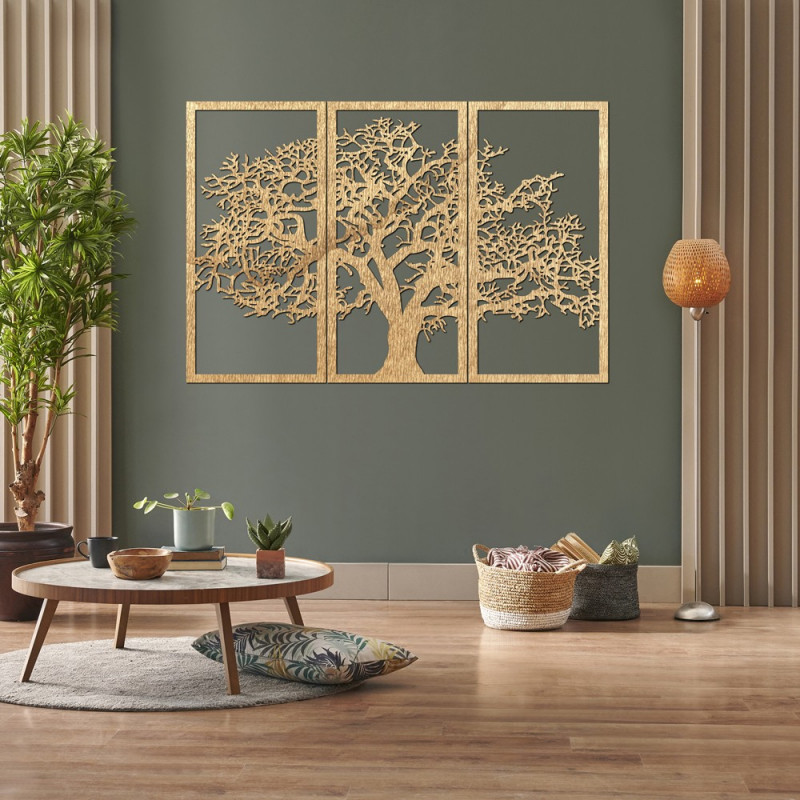 Wooden wall painting 3 pieces