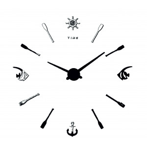 Great 3D adhesive wall clock, modern 3D clock on the wall. Wall clock for the kitchen and the living room.on the wall. Wall cloc