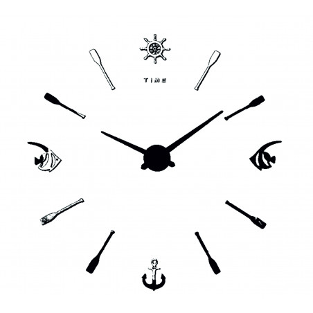 Large 3D adhesive wall clock, modern 3D wall clock. Wall clock for the kitchen and living room.