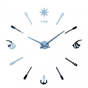 Large 3D adhesive wall clock, modern 3D wall clock. Wall clock for the kitchen and living room. 2
