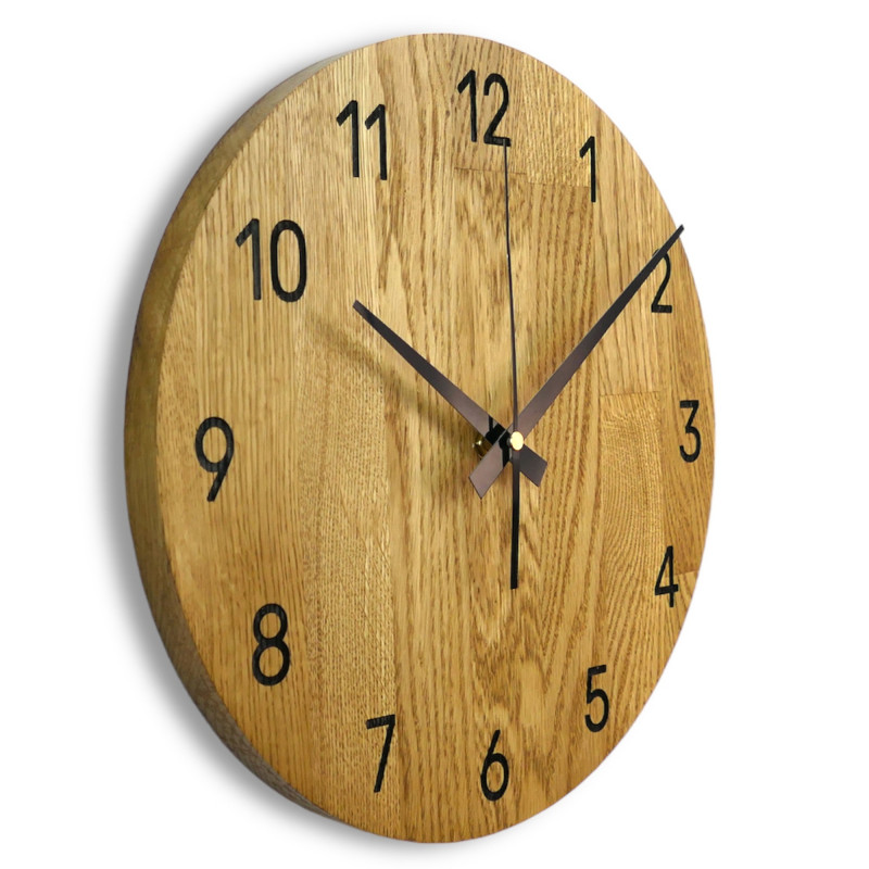 Elegant clock made of high-quality oak wood