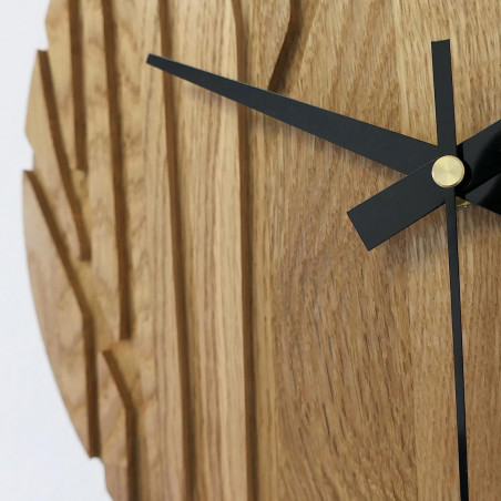 Wall clock made of oak wood branches - LOLITA