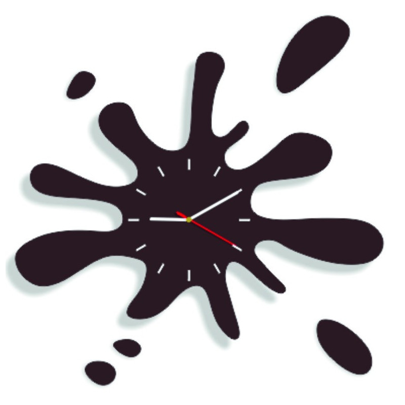 Dimension of the X-momo wall clock. Design wall clock made of PMMA