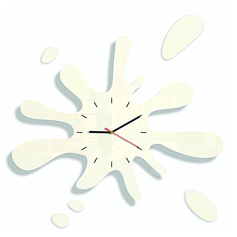 Dimension of the X-momo wall clock. Design wall clock made of PMMA