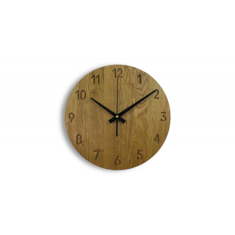Wooden wall clock made of oak wood - OTRORA
