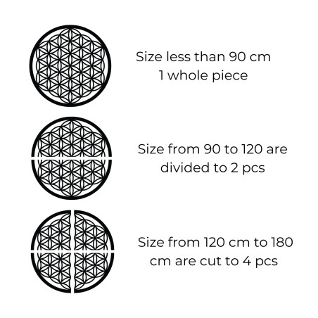 Wooden wall mandala Flower of Life - PERTON