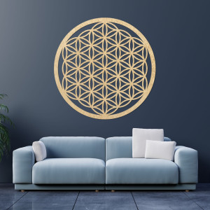 Mandala wooden wall painting - Flower of Life 2