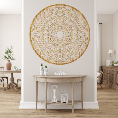 Elegant wooden mandala - Exclusive wooden wall decoration for living room