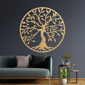 Wooden wall painting tree of life 2