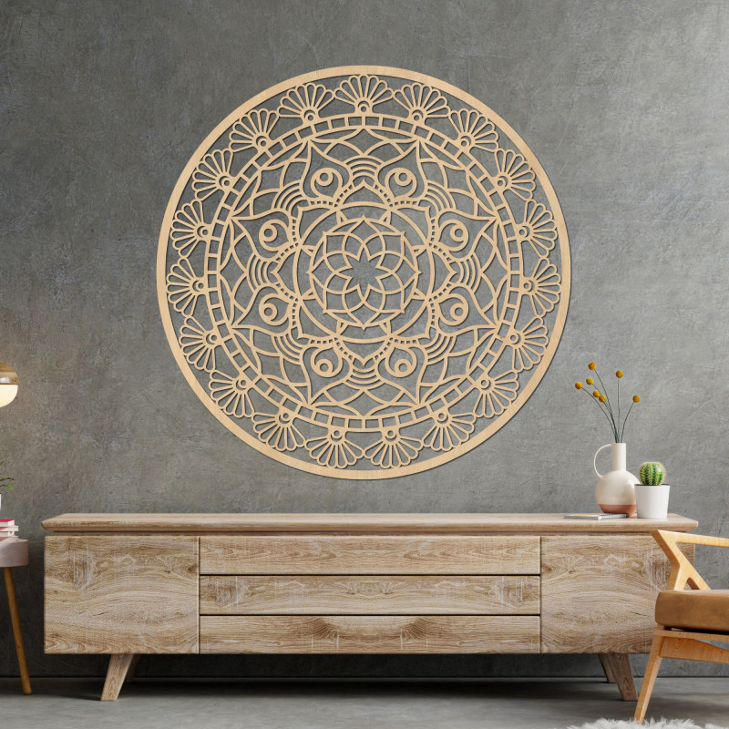 Carved modern mandala flower of life - ZIBEZI
