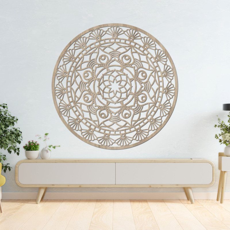 Carved modern mandala flower of life - ZIBEZI