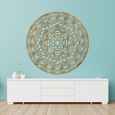 Carved mandala - Flower of Life