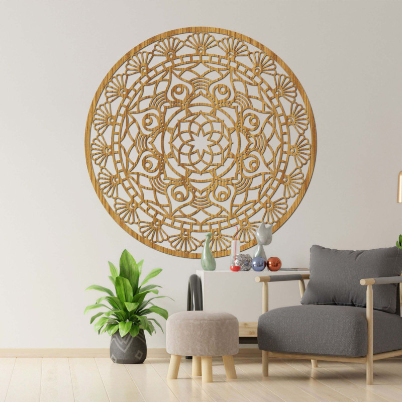 Carved modern mandala flower of life - ZIBEZI