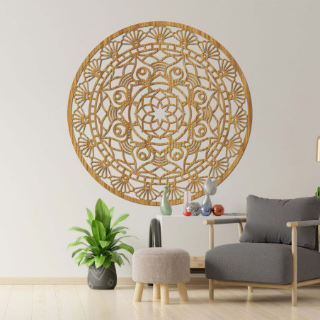 Carved mandala - Flower of Life