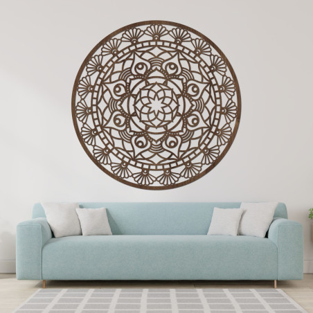 Carved modern mandala flower of life - ZIBEZI